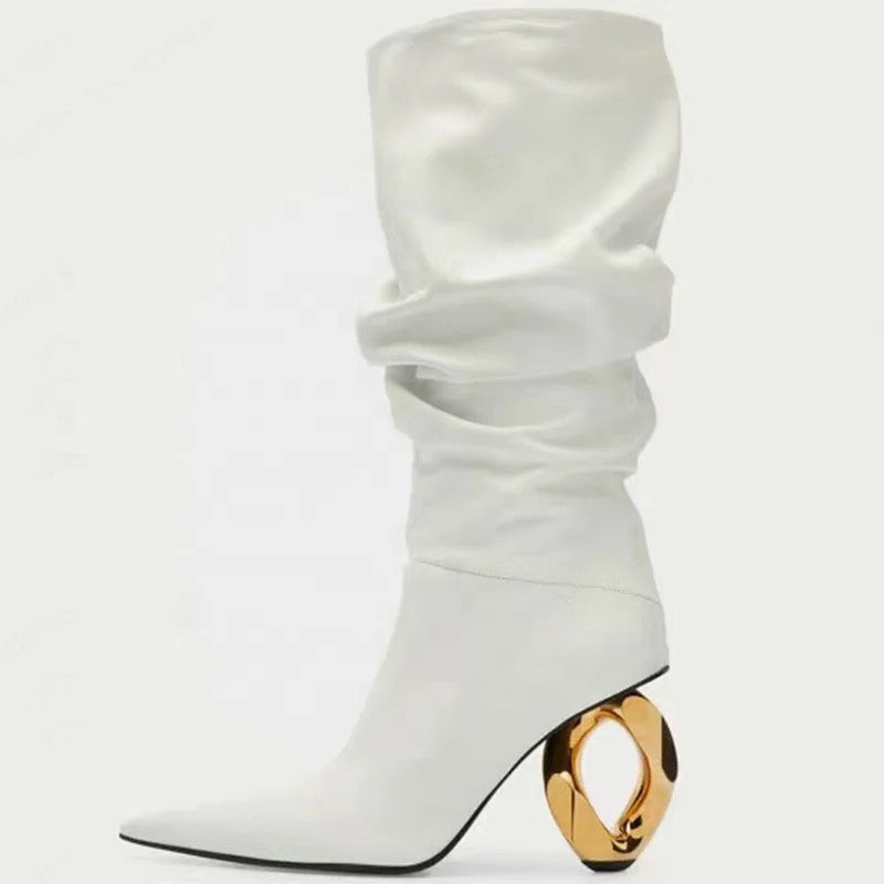 Silver N’ White Heels - Dupe Department 