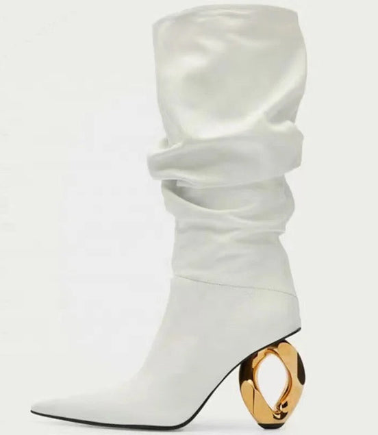 Silver N’ White Heels - Dupe Department 