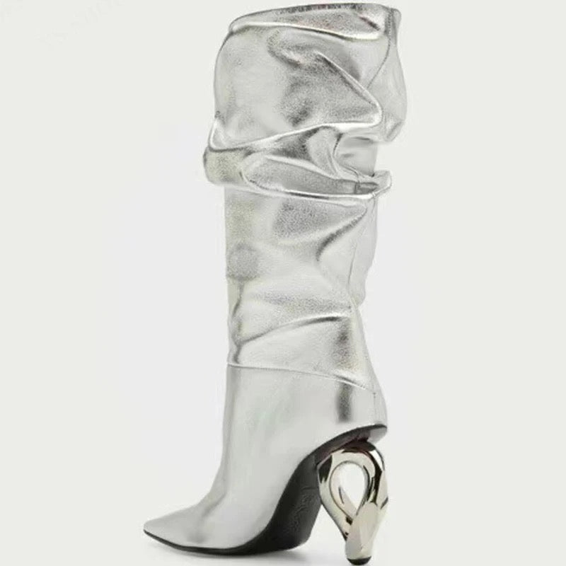 Silver N’ White Heels - Dupe Department 