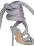 Grey Cross Puff Heels - Dupe Department 