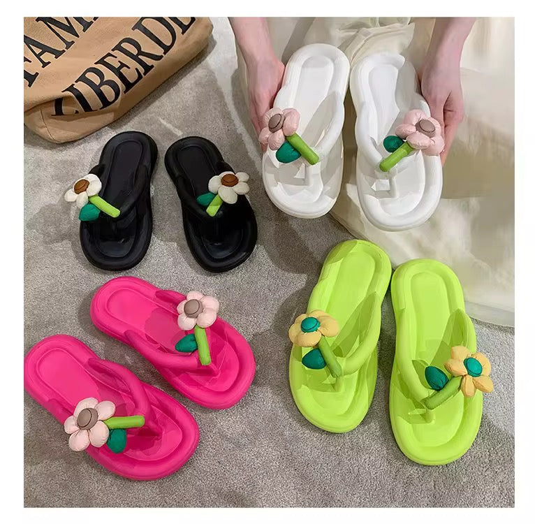 Flower Puff Sandals