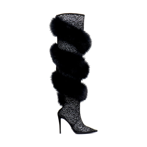 Fur High Heel Boots