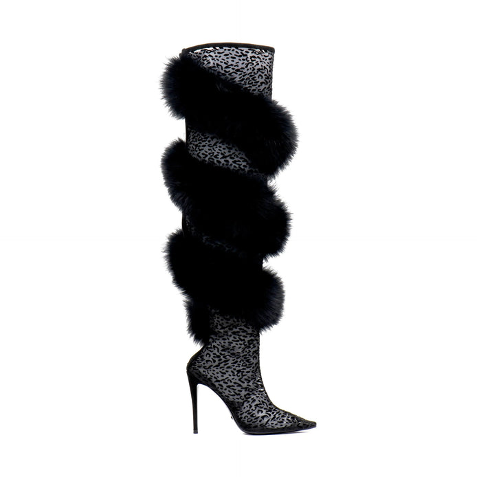 Fur High Heel Boots