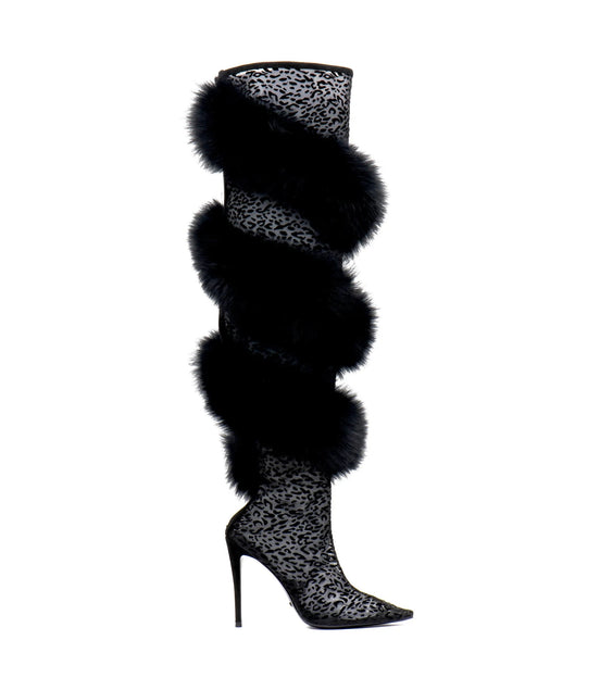 Fur High Heel Boots