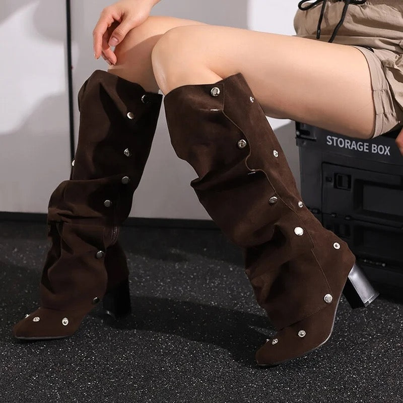 Jean Pleated Boots