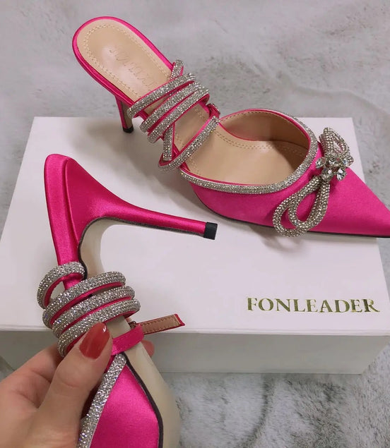 Crystal Bow Heels