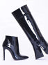 Double Dose Patent Heel Boots - Dupe Department 