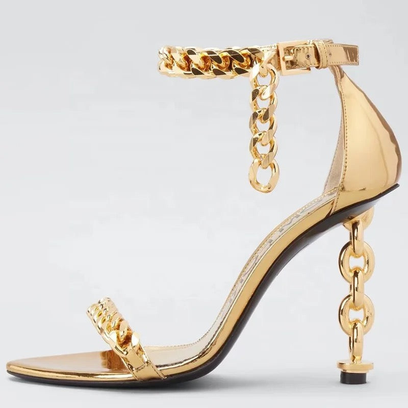 Golden Tingz Heels - Dupe Department 