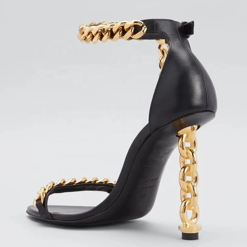Golden Tingz Heels - Dupe Department 