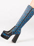 Geo Print Heel Boots - Dupe Department 