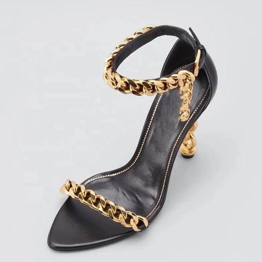 Golden Tingz Heels - Dupe Department 
