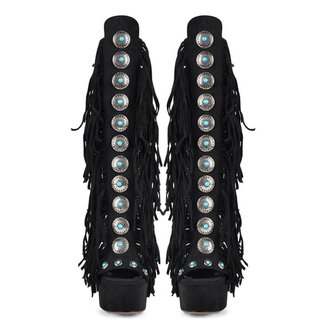 Mojave Goddess Fringe Gladiator Heels