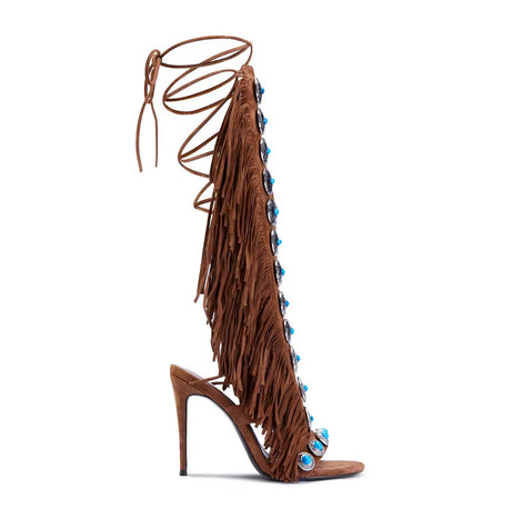 Mojave Goddess Fringe Gladiator Heels