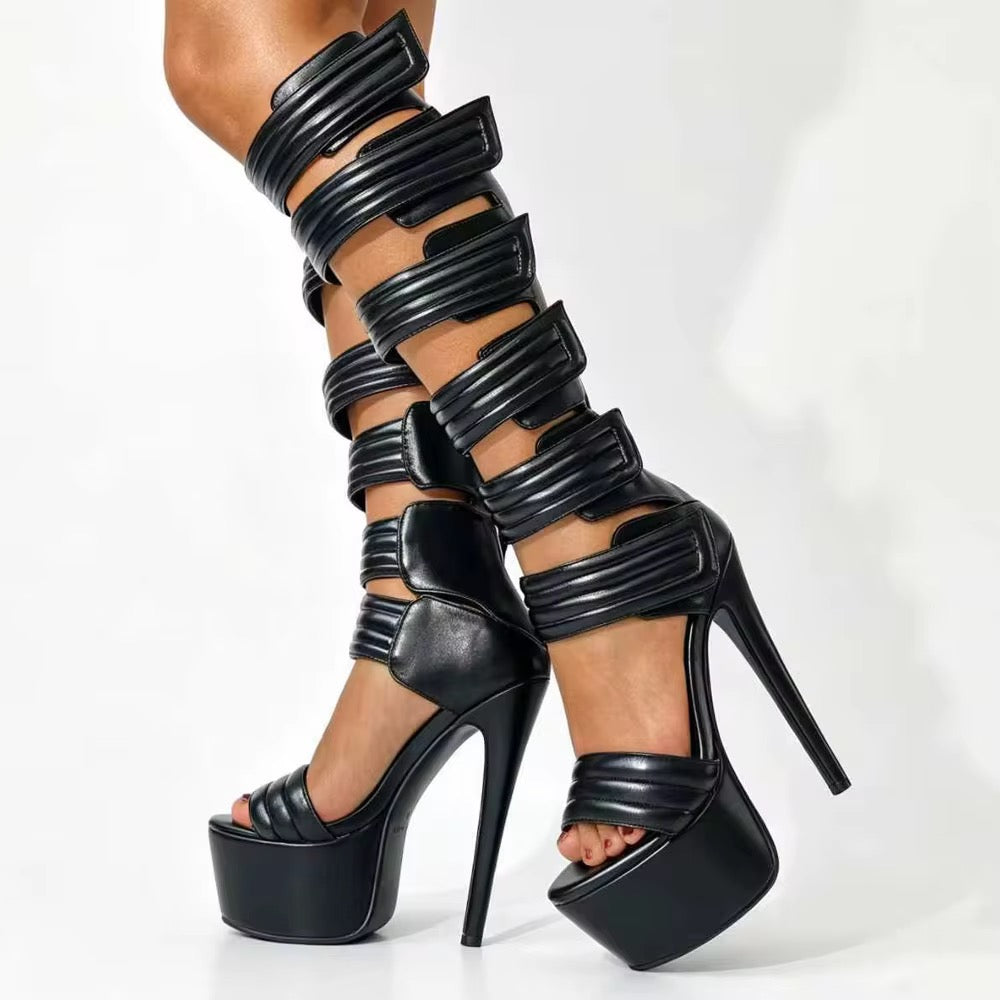 Gladiatrix Platform Heel Boots