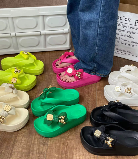 One Bow Flip Flops