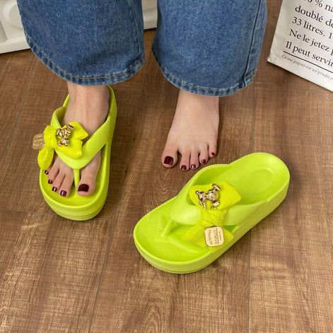 One Bow Flip Flops