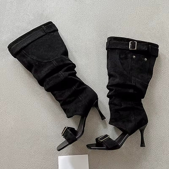 Buckle Up Heel Boots