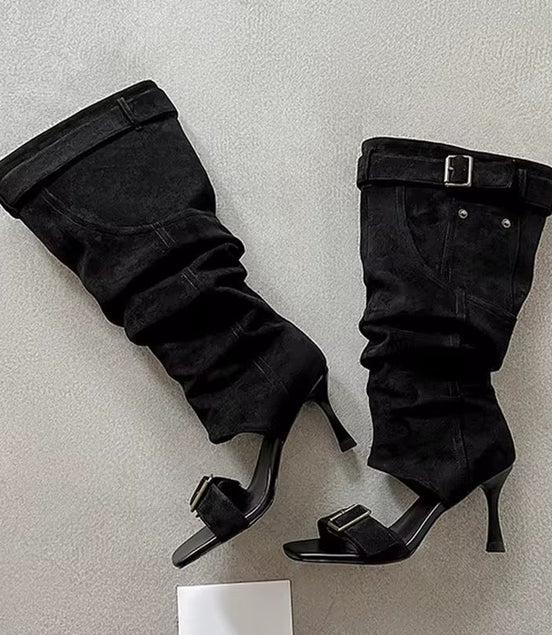 Buckle Up Heel Boots