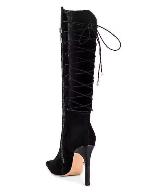 Strapped Heel Boots