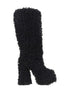 Teddy Curl Heel Boots