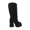 Teddy Curl Heel Boots