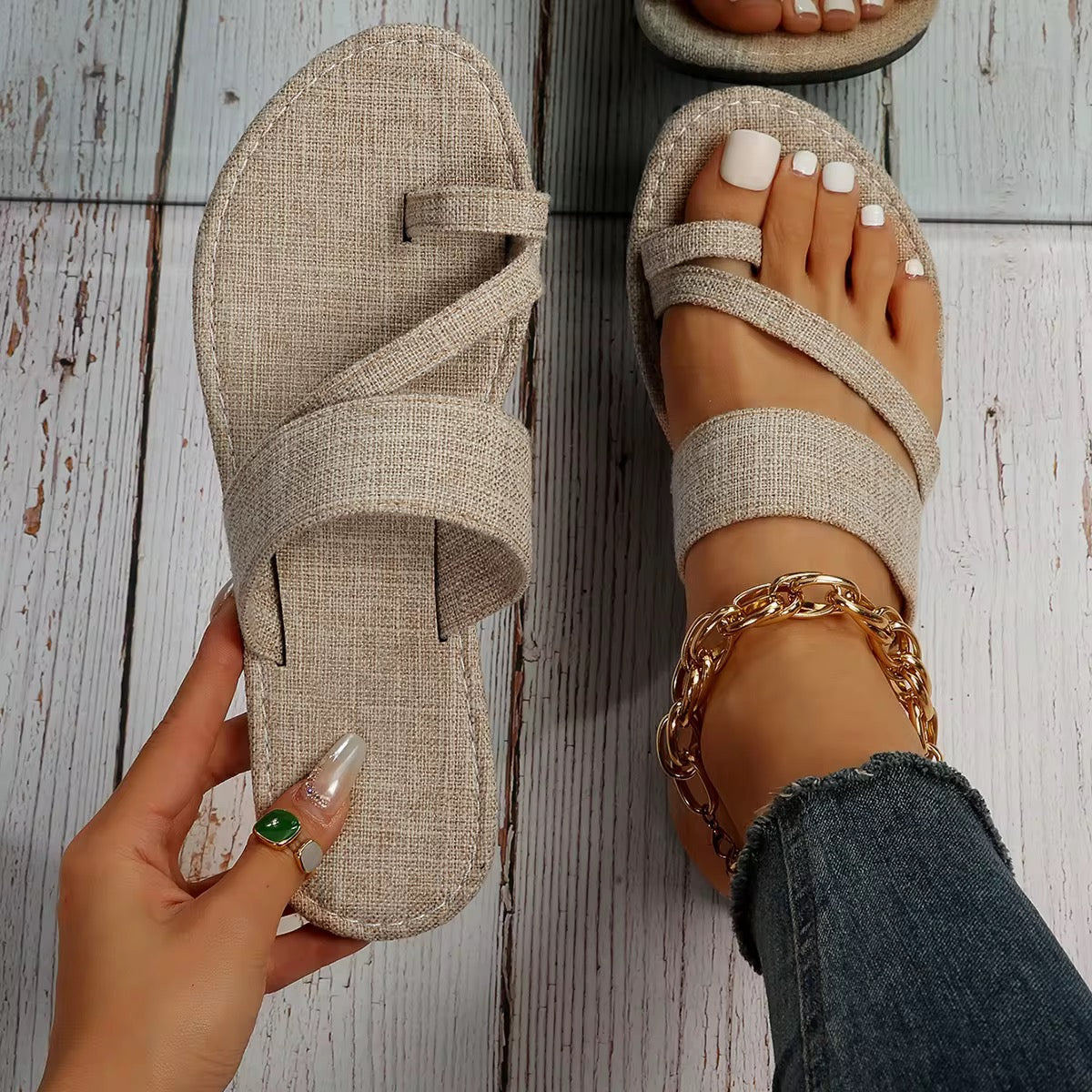 Denim Sandals