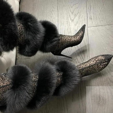Fur High Heel Boots