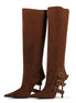 Triple Buckle Stiletto Knee-High Boots