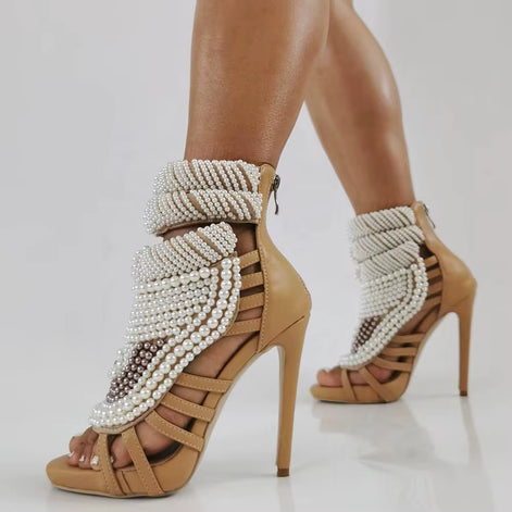 Luxe Pearl & Crystal Statement Heels