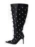 Studded Statement Knee-High Boots