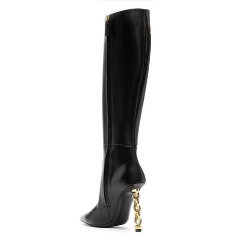 Chain Luxe Knee-High Boots