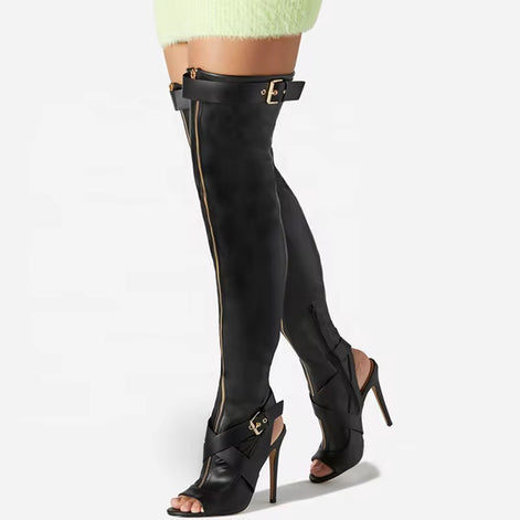 Dominatrix Thigh-High Stiletto Boots