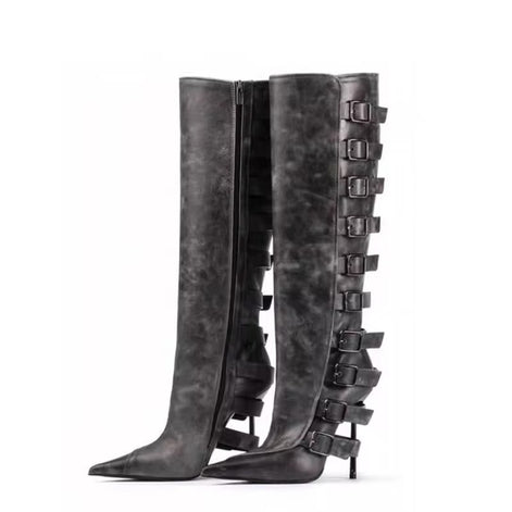 Strapped Authority Heel Boots