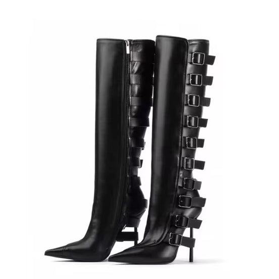 Strapped Authority Heel Boots