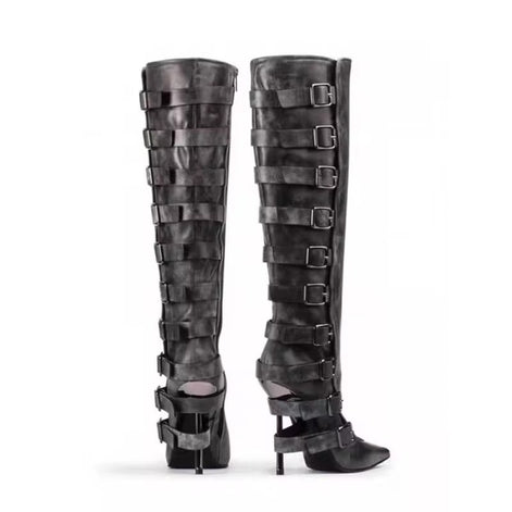 Strapped Authority Heel Boots
