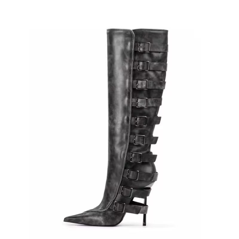 Strapped Authority Heel Boots