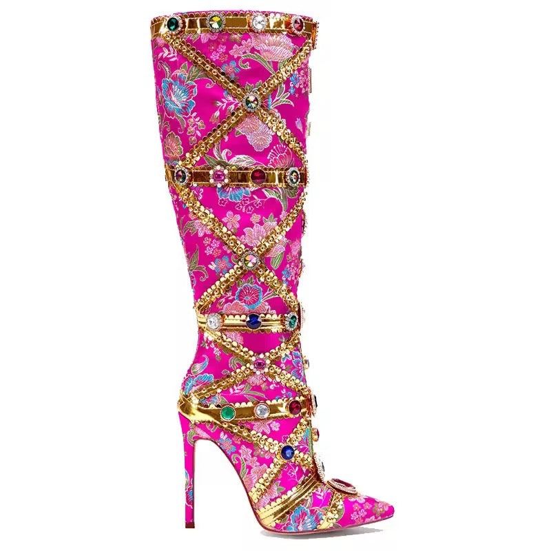 Luxe Jeweled Couture Boots