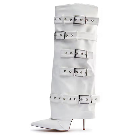 Asylum Buckle Stiletto Boots