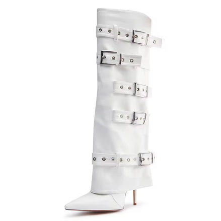 Asylum Buckle Stiletto Boots
