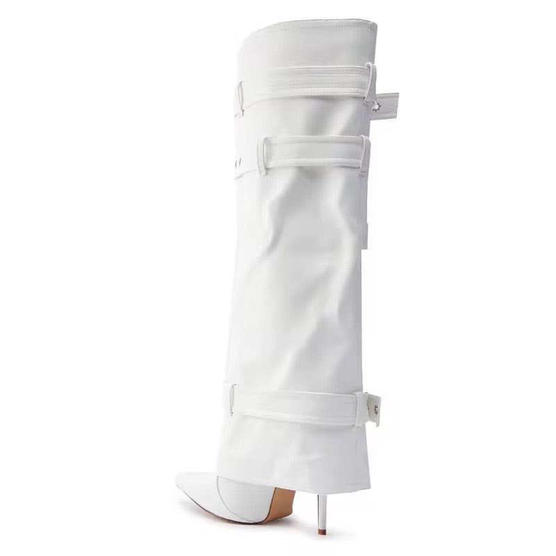 Asylum Buckle Stiletto Boots