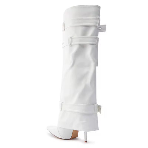 Asylum Buckle Stiletto Boots