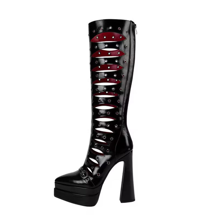 Dominatrix Platform Cut-Out Boots