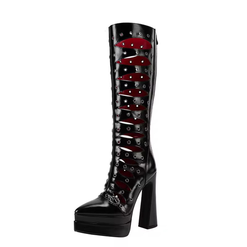 Dominatrix Platform Cut-Out Boots