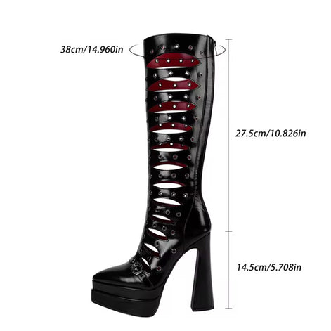 Dominatrix Platform Cut-Out Boots