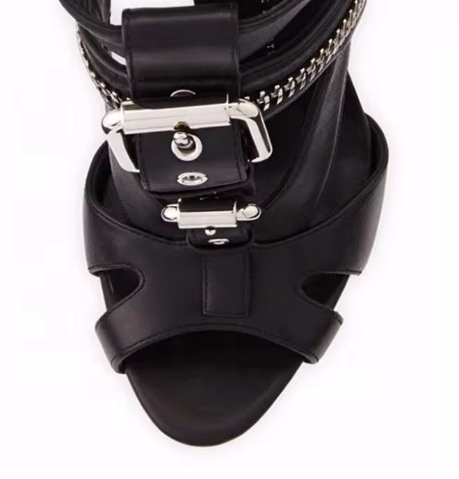 Domin Buckle Sandal Heels