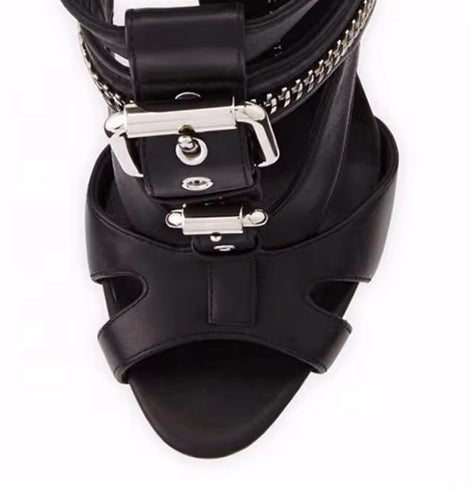 Domin Buckle Sandal Heels