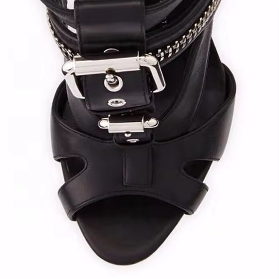 Domin Buckle Sandal Heels
