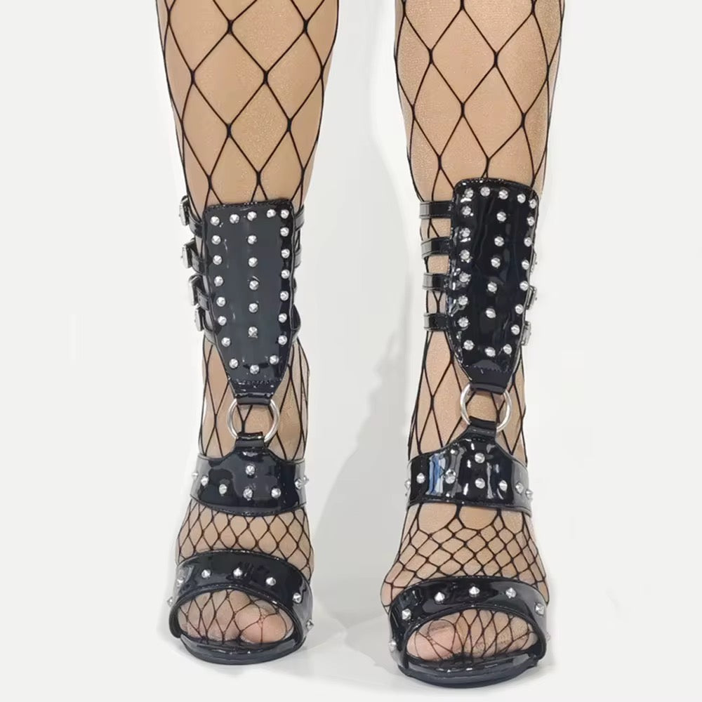 Midnight Rebel Studded Heels