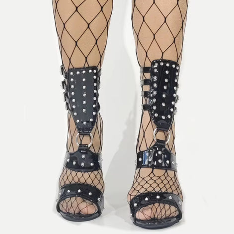 Midnight Rebel Studded Heels