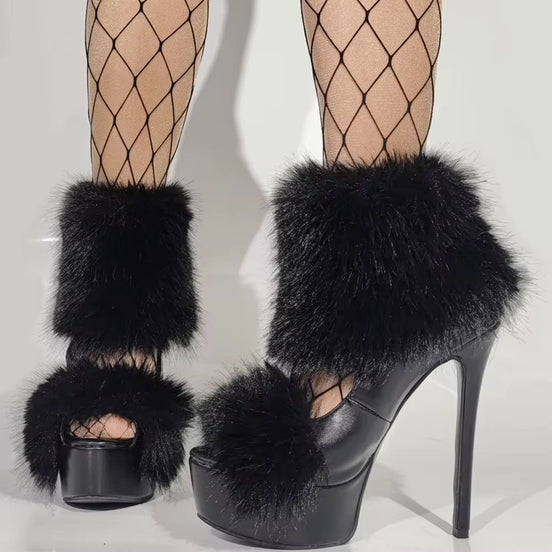 Fur Fantasy Platform Heels
